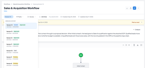 workflow-version control